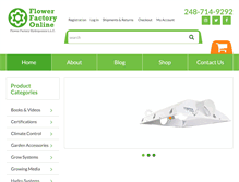 Tablet Screenshot of flowerfactoryonline.com